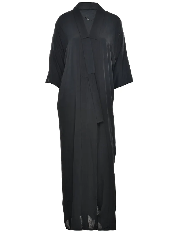 Black Full Length Kimono - L