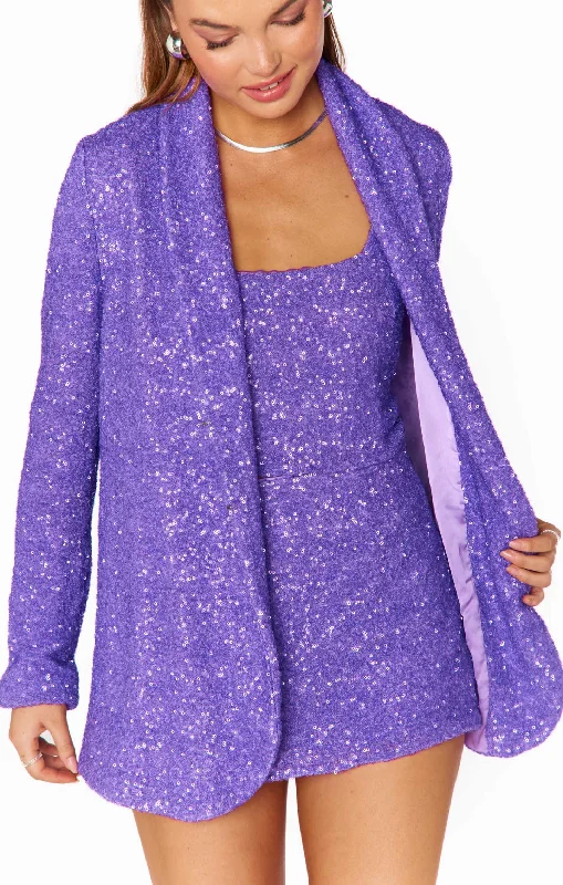 Dance Blazer ~ Violet Sequins