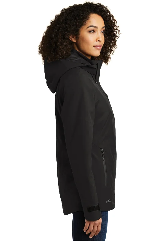 Eddie Bauer Womens WeatherEdge Plus Waterproof Full Zip Hooded Jacket - Black