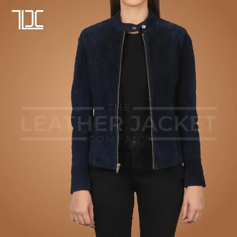 Lady Rider Suede Leather Jacket for Women