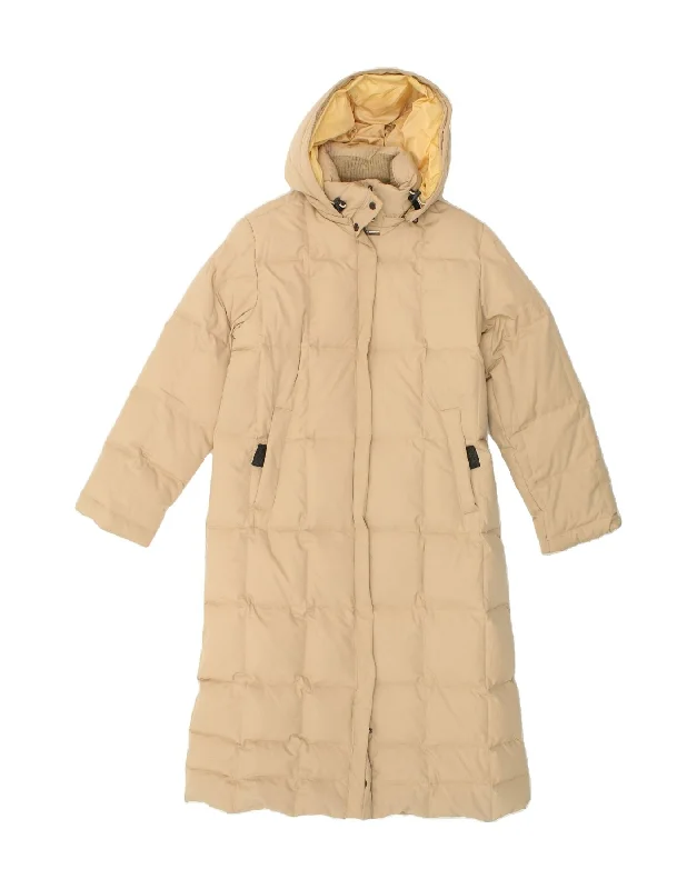 MURPHY & NYE Womens Hooded Padded Coat UK 14 Medium Beige Polyester