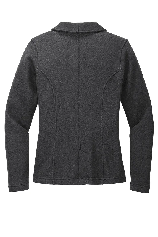 Port Authority Womens Button Down Fleece Blazer - Heather Dark Charcoal Grey