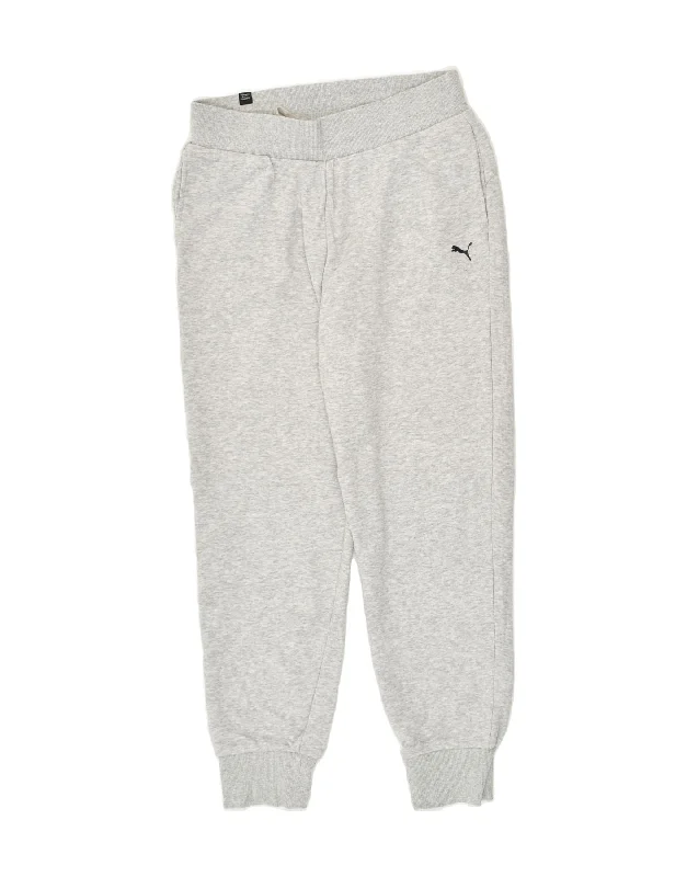 PUMA Womens Tracksuit Trousers Joggers UK 10 Small Grey Cotton