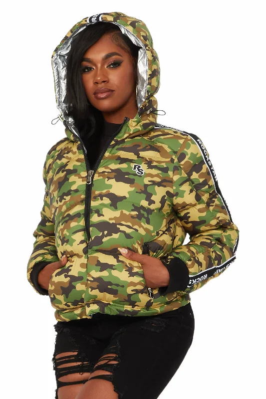 Jackey Camo Puffer Jacket