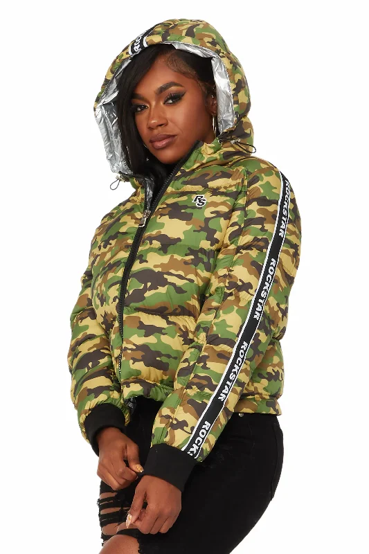 Jackey Camo Puffer Jacket