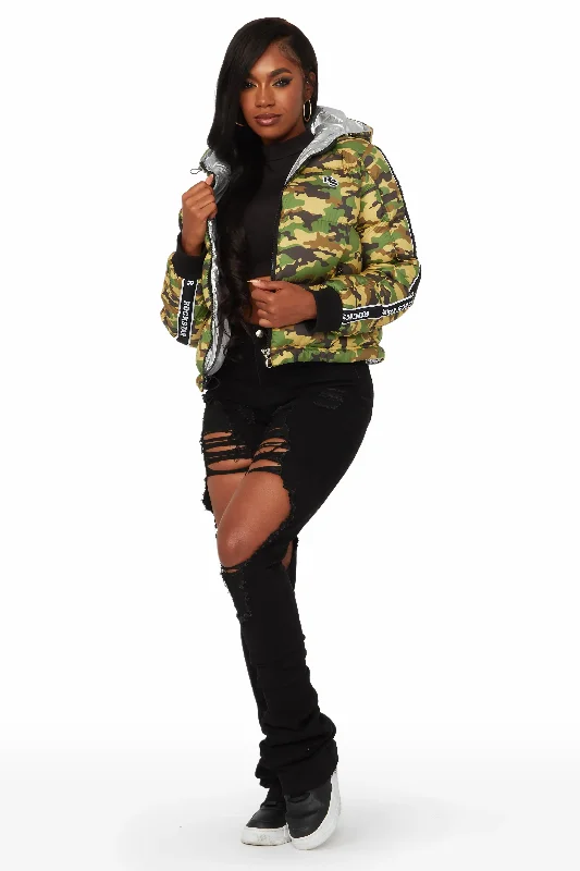 Jackey Camo Puffer Jacket