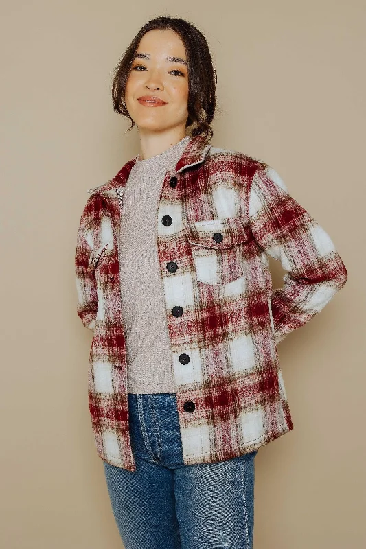 Sammi Brushed Plaid Boxy Jacket