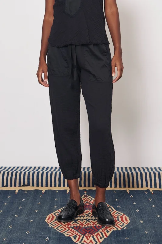 Gauze Faded Black Cameroon Pant