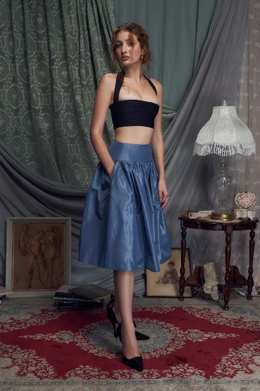 Taffeta Skirt Duchess Blue Lady Length